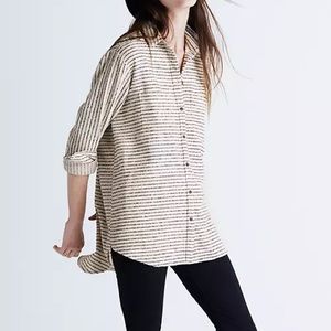 Madewell Oversized Striped Ex- Boyfriend Flannel